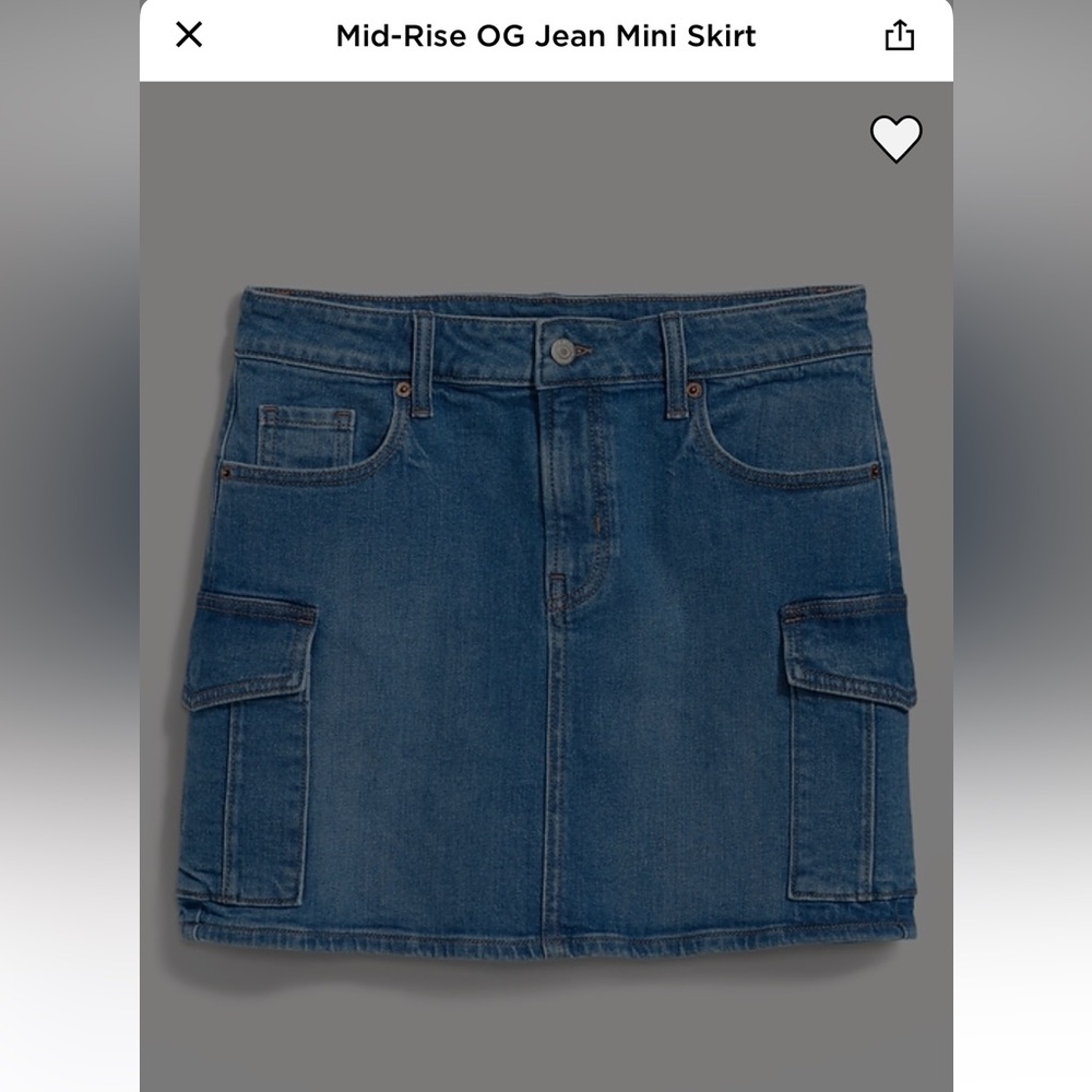 Old Navy Cargo Denim Mini Skirt